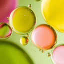 Colorful bubbles on a green background